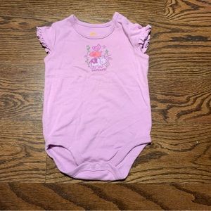 Carhartt Girls 9 Months Bodysuit Purple Cow Pig Chicken
